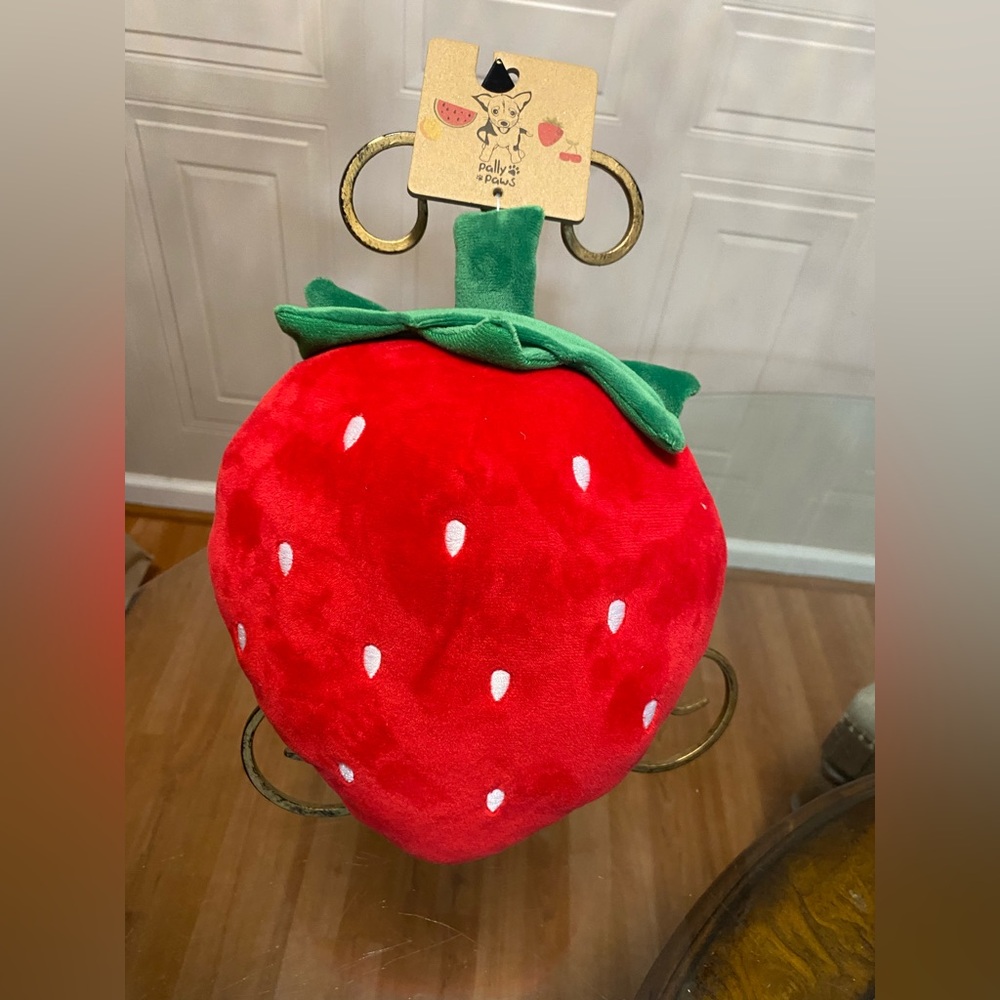 Pally  Paws Plush Dog Toy With Squeaker Strawberry  🍓 12”